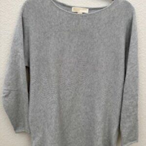 Michael Kors Women's Grey Side Zip Crewneck Sweater Sz M